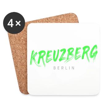 Kreuzberg Stadtteil in Berlin Deutschland Souvenir - Untersetzer (4er-Set) - Weiß - Vorne