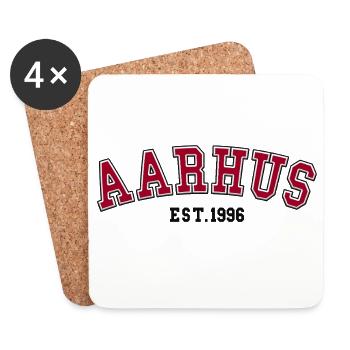 Aarhus Fondée en 1996 - Dessous de verre (lot de 4) - blanc - Devant