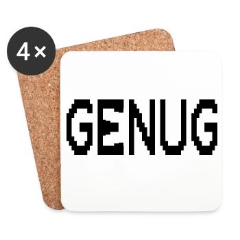 Achtsamkeit Genug - Untersetzer (4er-Set) - Weiß - Vorne