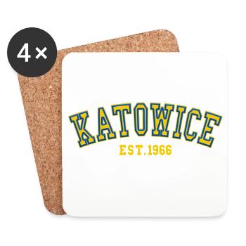 Katowice Est. 1966 - Coasters (set of 4) - white - Front