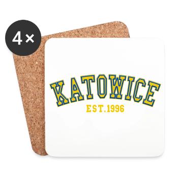 Katowice Est. 1996 - Coasters (set of 4) - white - Front