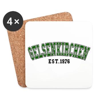 Gelsenkirchen Est. 1976 - Coasters (set of 4) - white - Front