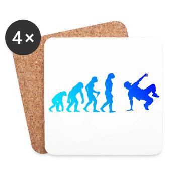 Geschenkidee für einen Hip-Hop-Tänzer mit Breaking - Untersetzer (4er-Set) - Weiß - Vorne