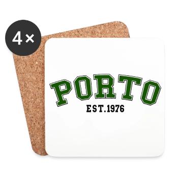 Porto Fondé en 1976 - Dessous de verre (lot de 4) - blanc - Devant