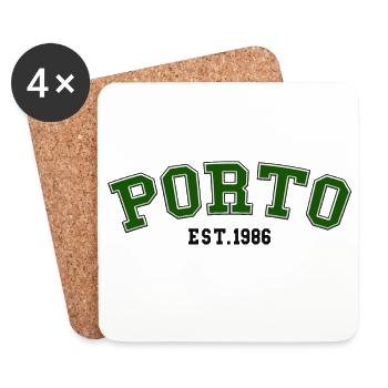 Porto Fondé en 1986 - Dessous de verre (lot de 4) - blanc - Devant