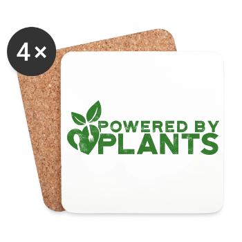 Propulsé par Plants Emblem Tee - Dessous de verre (lot de 4) - blanc - Devant