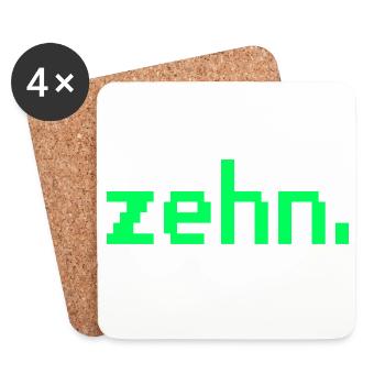10. Geburtstag Zehn  - Untersetzer (4er-Set) - Weiß - Vorne