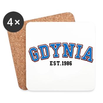 Gdynia Est. 1986 - Coasters (set of 4) - white - Front