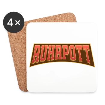 Ruhrpott - Dessous de verre (lot de 4) - blanc - Devant