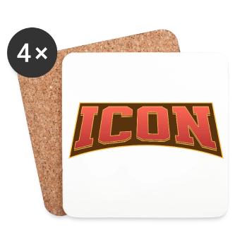 Icône - Dessous de verre (lot de 4) - blanc - Devant