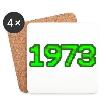 1973 - Dessous de verre (lot de 4) - blanc - Devant