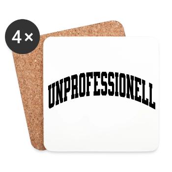 Unprofessionell - Untersetzer (4er-Set) - Weiß - Vorne