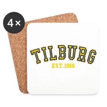 Tilburg Est. 1966 - Coasters (set of 4) - white - Front