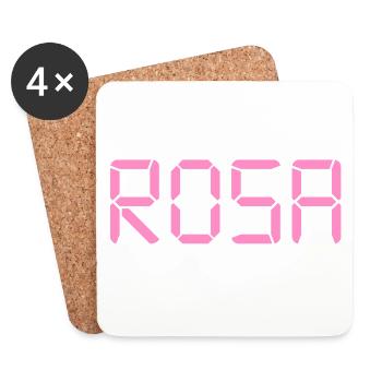 Pink - LCD - Coasters (set of 4) - white - Front