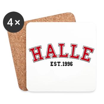 Halle Est. 1996 - Coasters (set of 4) - white - Front