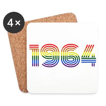 Arc-en-ciel 1964 - Dessous de verre (lot de 4) - blanc - Devant