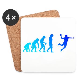 Geschenkidee für den Kreisläufer mit Handballspiel - Untersetzer (4er-Set) - Weiß - Vorne