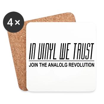 In Vinyl We Trust - Untersetzer (4er-Set) - Weiß - Vorne