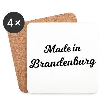 Brandenburg und Berlin - Untersetzer (4er-Set) - Weiß - Vorne