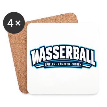 Wasserball Kraft-Logo - Untersetzer (4er-Set) - Weiß - Vorne