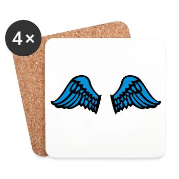 wings - Untersetzer (4er-Set) - Weiß - Vorne
