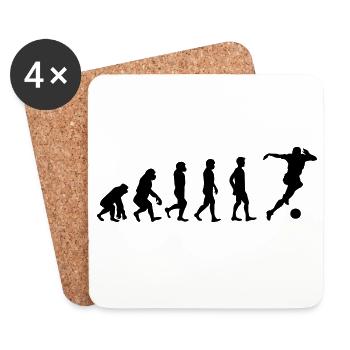 Evolution soccer - Dessous de verre (lot de 4) - blanc - Devant