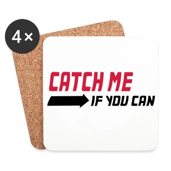 Catch me if you can - Dessous de verre (lot de 4) - blanc - Devant