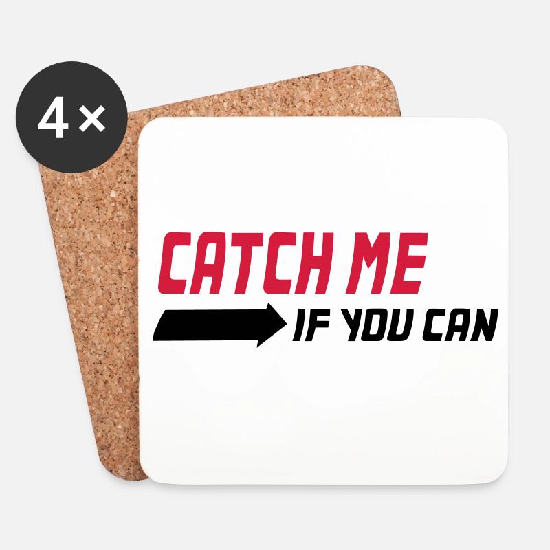 Catch me if you can - Untersetzer (4er-Set) - Weiß