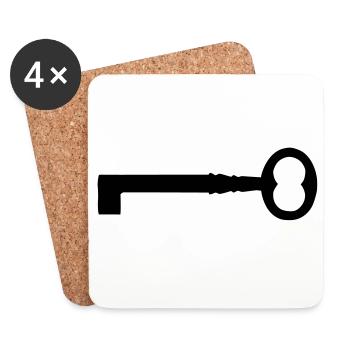 An old key - Coasters (set of 4) - white - Front