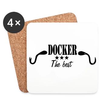 docker - Dessous de verre (lot de 4) - blanc - Devant