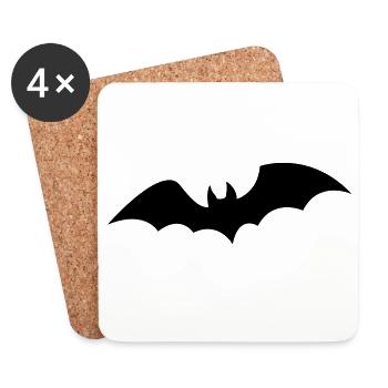 bat - Coasters (set of 4) - white - Front