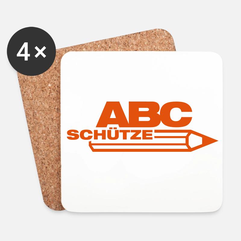 schütze schuleingang - Untersetzer (4er-Set) - Weiß