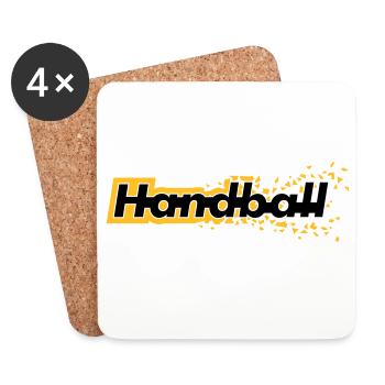 Handball - Dessous de verre (lot de 4) - blanc - Devant