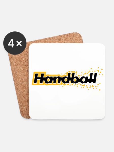 Handball - Untersetzer (4er-Set) - Weiß