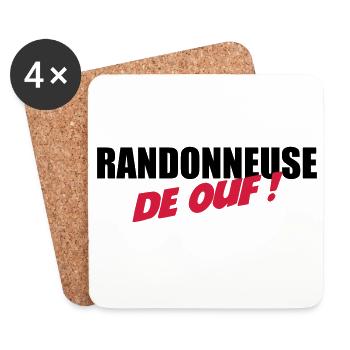 Randonneuse de ouf ! - Dessous de verre (lot de 4) - blanc - Devant