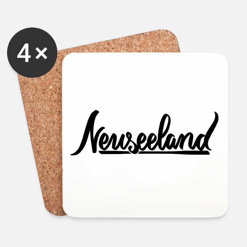 Neuseeland - Untersetzer (4er-Set) - Weiß