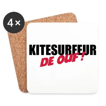 Kiteboarding Kitesurfing Kitesurf Kitesurfer Kiter - Coasters (set of 4) - white - Front