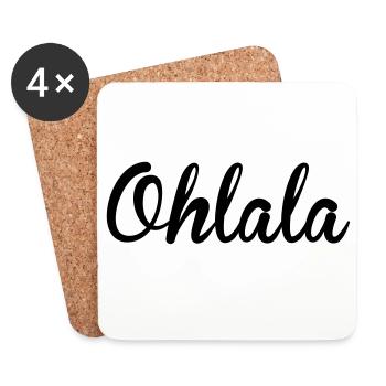 Ohlala / France / Paris / Mode / French / Luxe - Untersetzer (4er-Set) - Weiß - Vorne