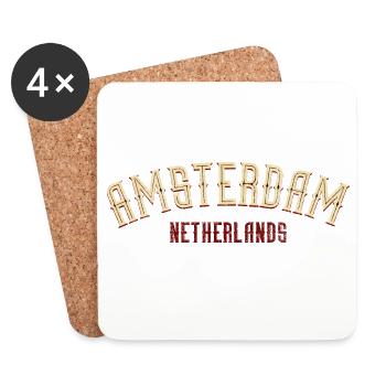 Amsterdam Arch Vintage NL - Untersetzer (4er-Set) - Weiß - Vorne