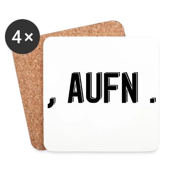 komma aufn punkt Spruch Schrift - Untersetzer (4er-Set) - Weiß - Vorne