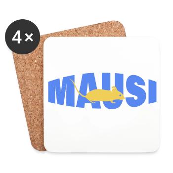 MAUSI - Untersetzer (4er-Set) - Weiß - Vorne