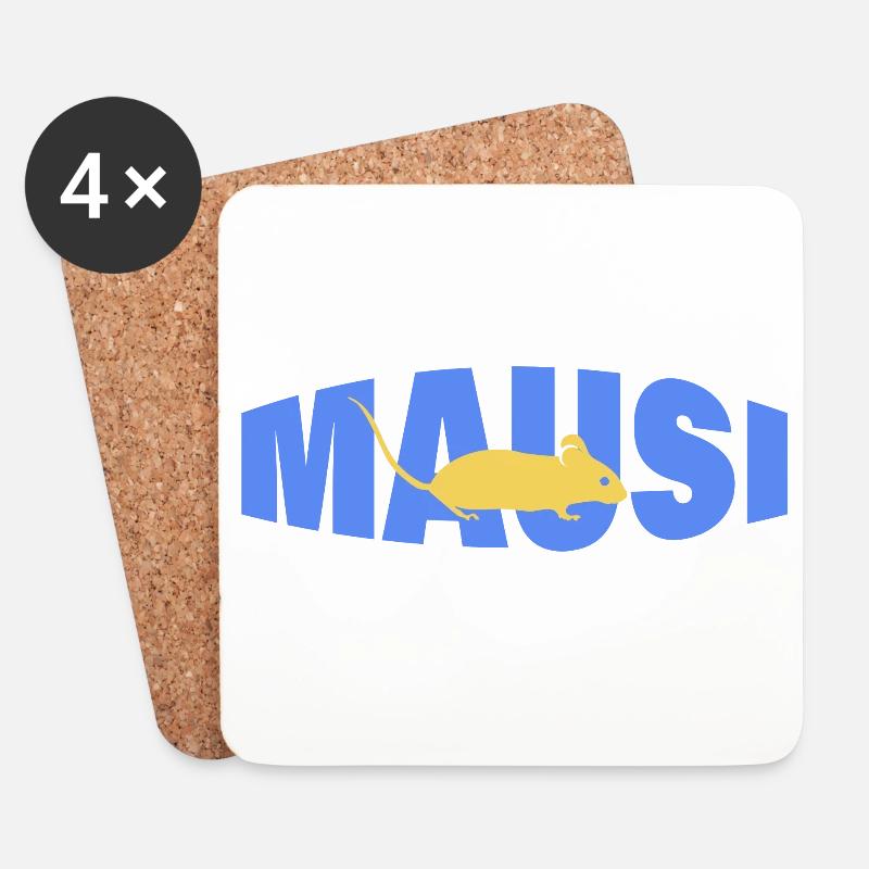 MAUSI - Untersetzer (4er-Set) - Weiß
