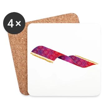 flying oriental carpet from 1001 nights - Coasters (set of 4) - white - Front