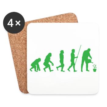 Jardin jardinier jardinier cadeau - Dessous de verre (lot de 4) - blanc - Devant