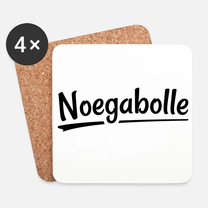 Noegabolle - Antwerpener Dialekt - Untersetzer (4er-Set) - Weiß