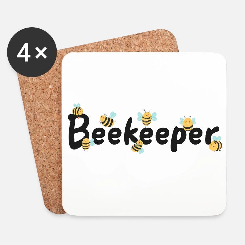 Imker Imkerin Imkerei - Untersetzer (4er-Set) - Weiß