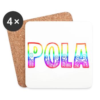 pola rs regenbogen - Untersetzer (4er-Set) - Weiß - Vorne