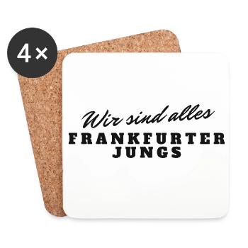 Frankfurter Jungs Pride Typo Design - Untersetzer (4er-Set) - Weiß - Vorne