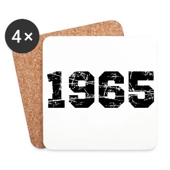 1965 - Dessous de verre (lot de 4) - blanc - Devant