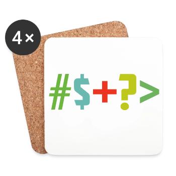 Special character - Coasters (set of 4) - white - Front